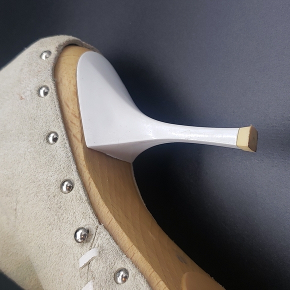 GIUSEPPE ZANOTTI BOOTS SIZE 39 COLOR WHITE SUEDE WITH BEADS 100% AUTHENTIC - Picture 8 of 17